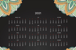 2021日历单页