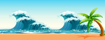 浪 海岛