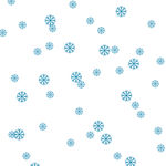 蓝色雪花元素