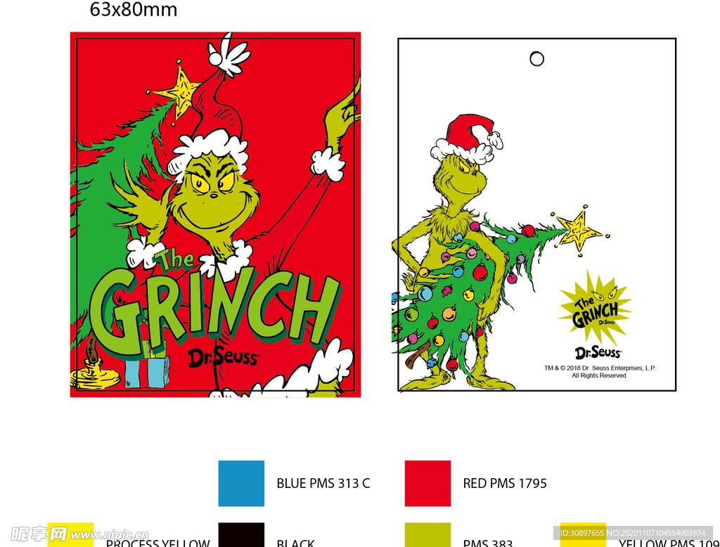 圣诞怪杰吊牌 GRINCH