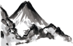 水墨山脉山峰