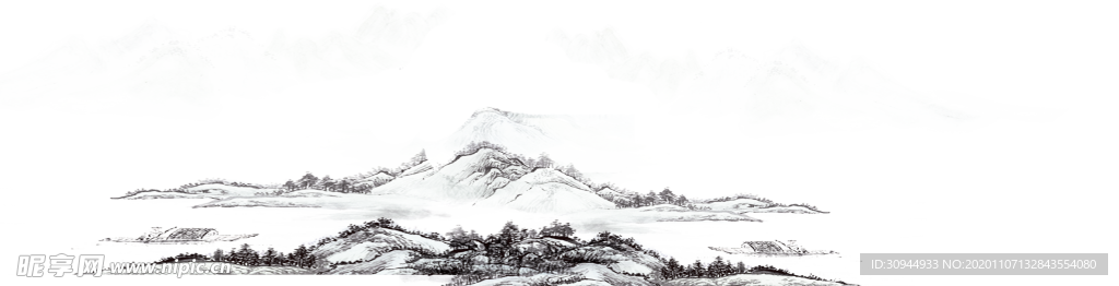水墨山水素材
