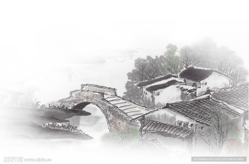 水墨山水素材