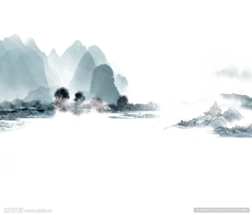 水墨山水素材