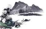 水墨山水素材