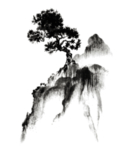 水墨山脉山峰
