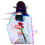 彩绘人物背影