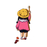 水彩手绘女孩