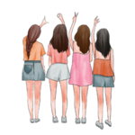 水彩手绘女孩