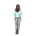 水彩手绘女孩