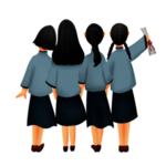 水彩手绘女孩