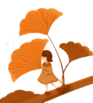秋天银杏叶