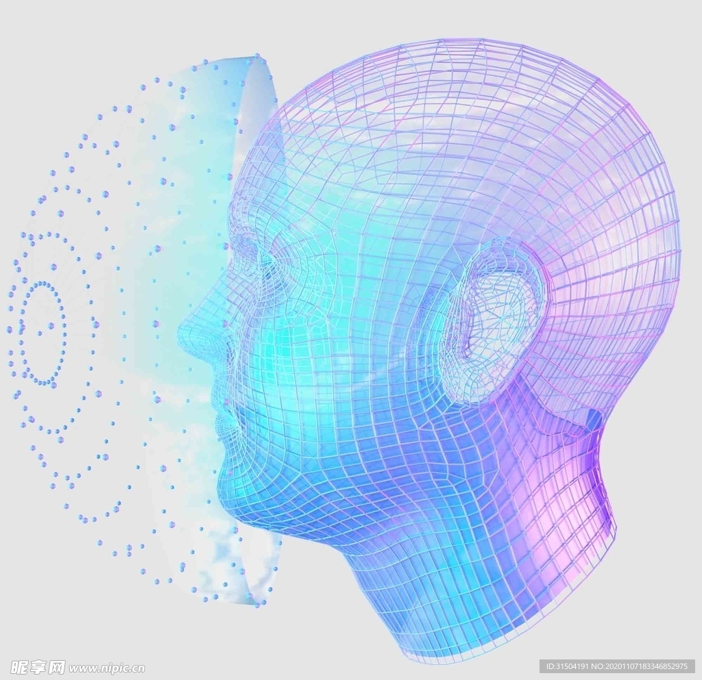 大数据人脸识别模型科技科幻AI