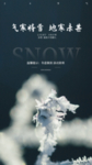24二十四节气小雪海报背景下雪