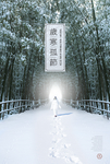 24二十四节气小雪海报背景下雪