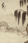 中国风水墨山水怀旧工笔梅花
