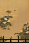 中国风水墨山水怀旧工笔梅花