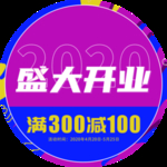 盛大开业满300减100