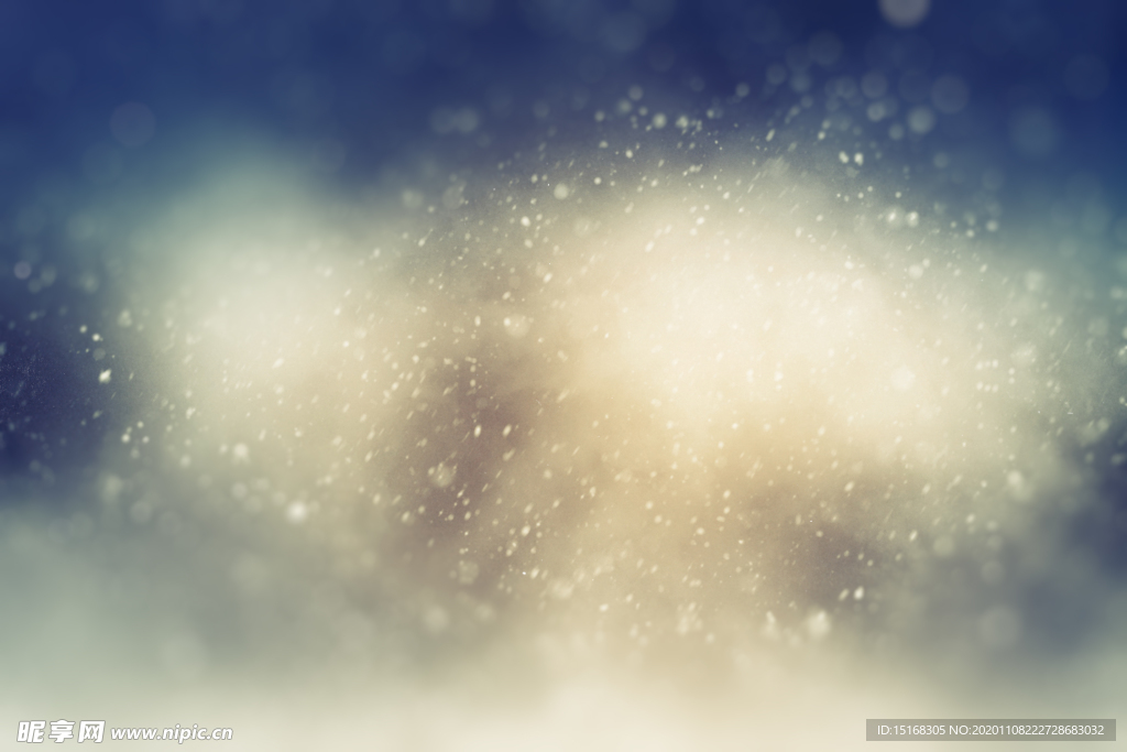 梦幻朦胧的雪花背景