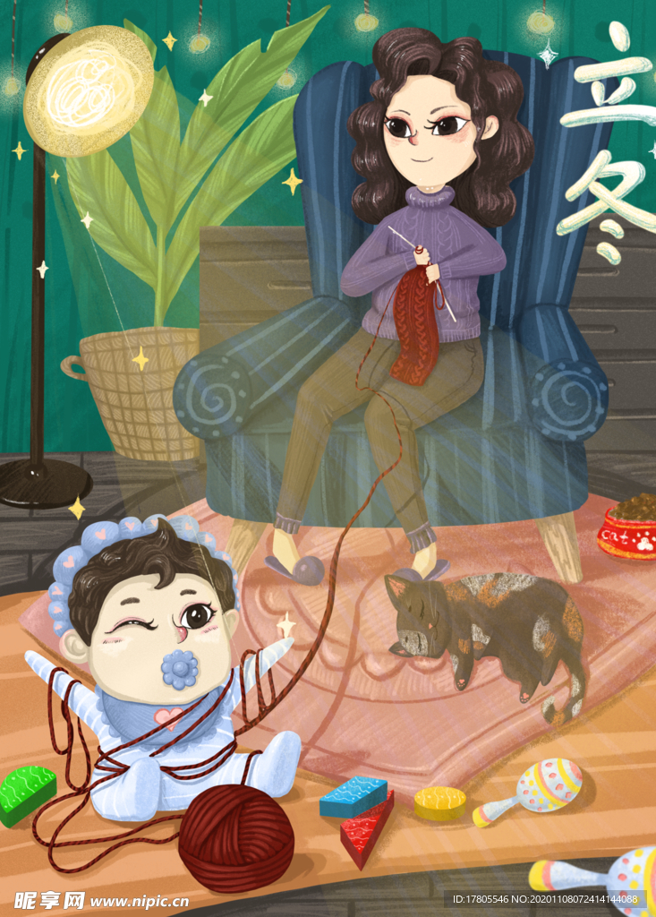 立冬海报 立冬节气图 立冬素材