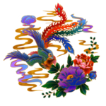 国潮凤凰插画