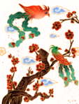国潮凤凰插画