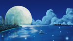 蓝色海洋治愈插画背景海报素材