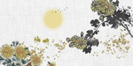 菊花复古刺绣效果背景海报素材