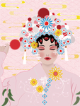 国潮京剧插画