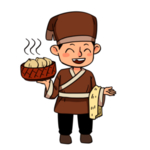 古风包子店小二卡通人物Q版形象