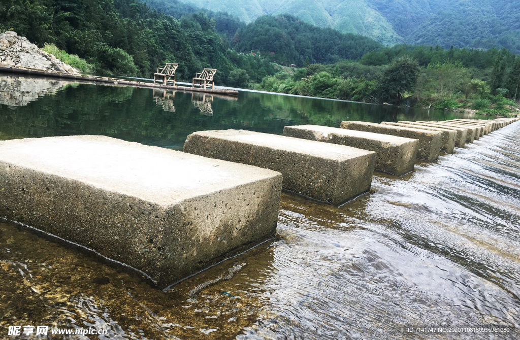 河坝  风光  山水  湖面