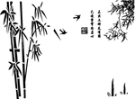 竹子硅藻泥矢量图