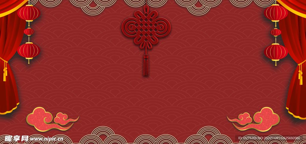 红色新年背景