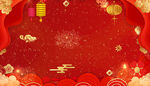 红色新年背景