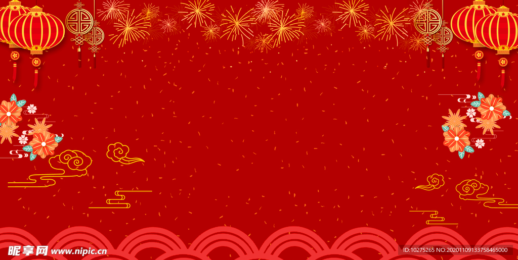 红色新年背景