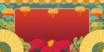 国潮风新年背景
