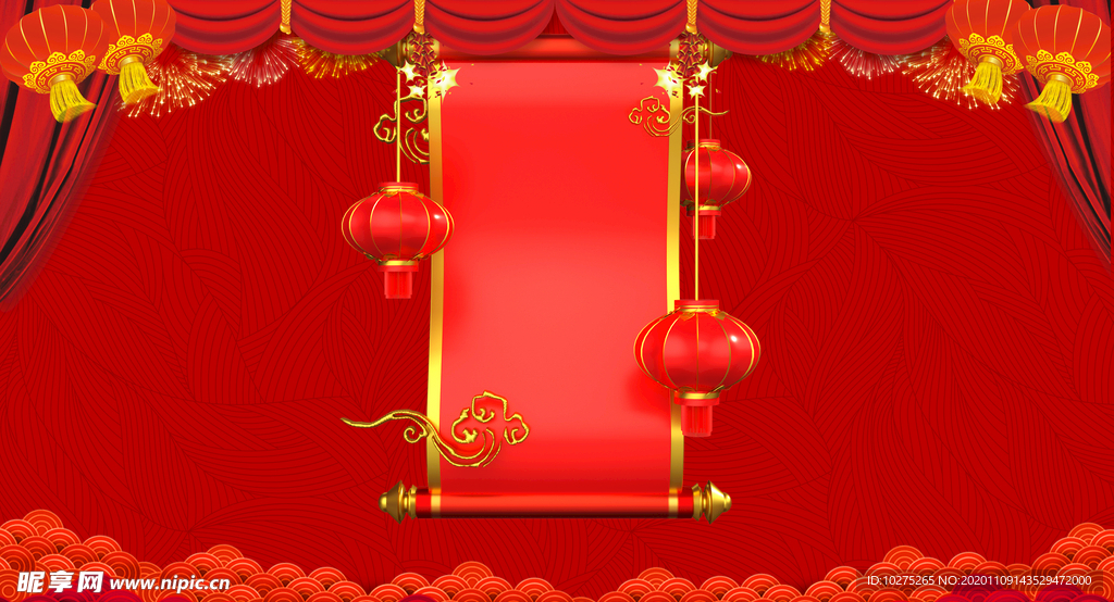 红色传统新年背景
