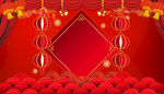 中国红新年背景