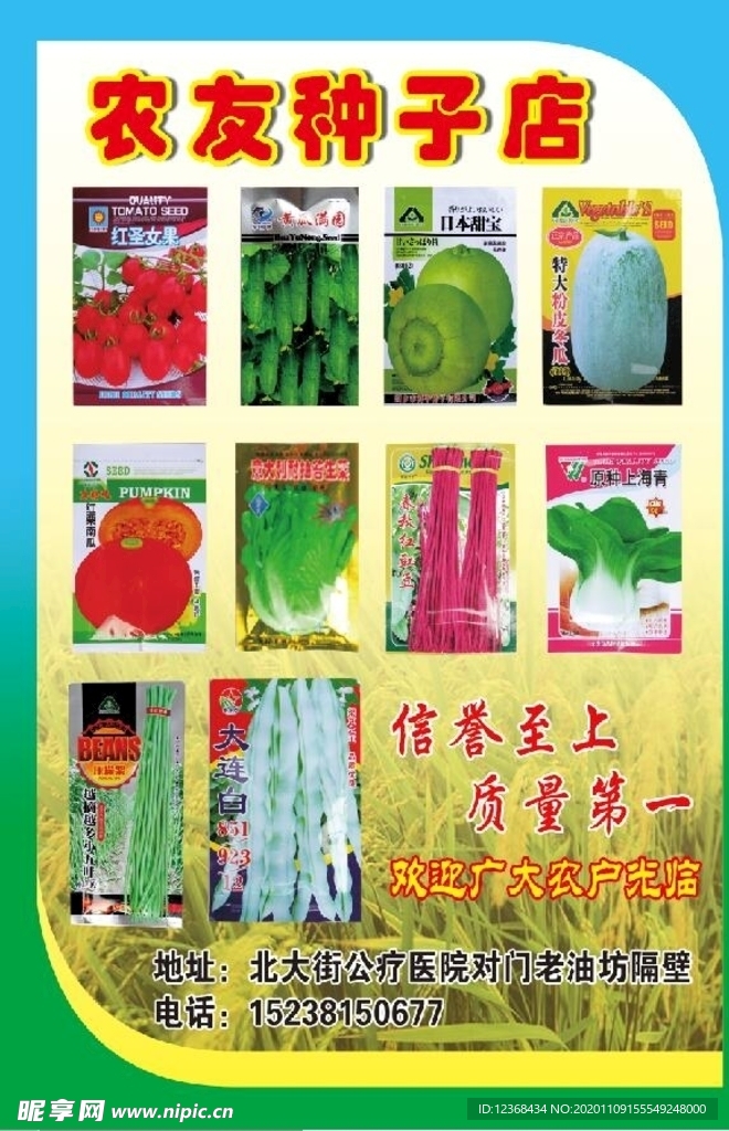 种子彩页背面