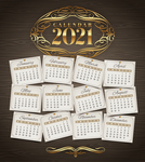 2021年日历矢量素材