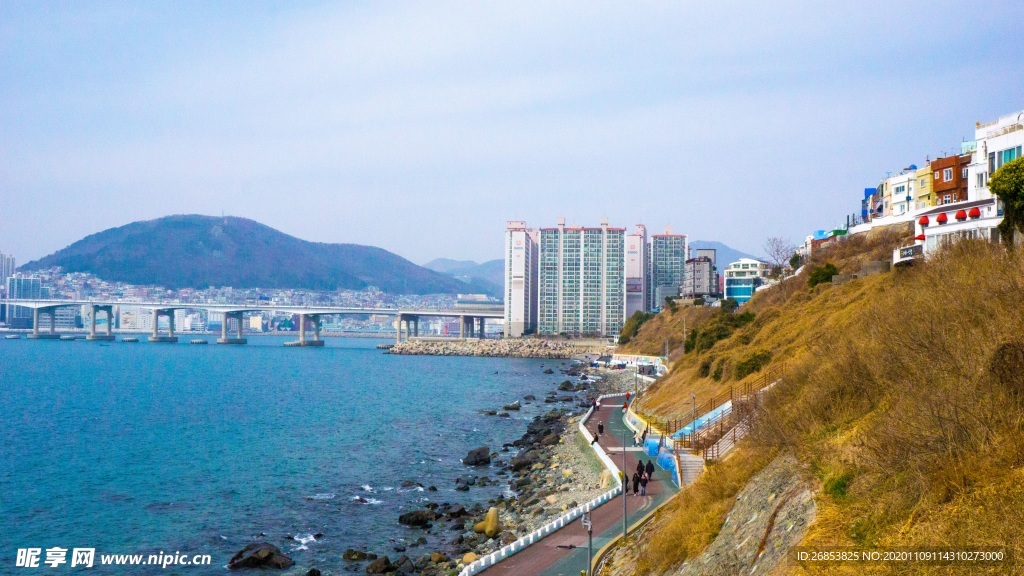 韩国釜山 釜山风景 海岸风景