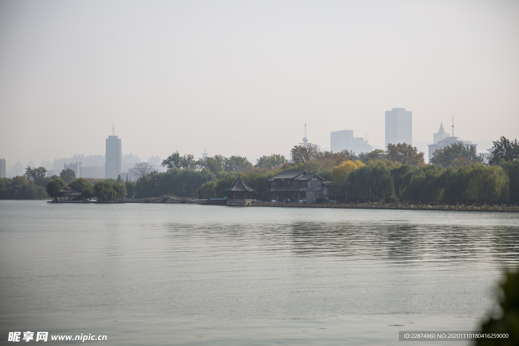 湖畔 风景 名胜 公园 大明湖