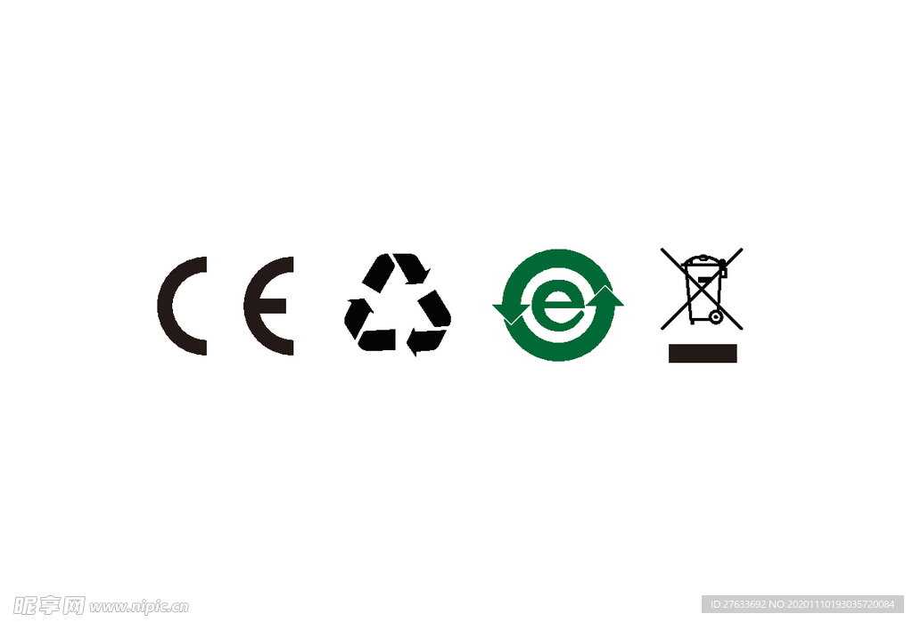 环保图标 E字图标