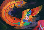 国潮凤凰插画