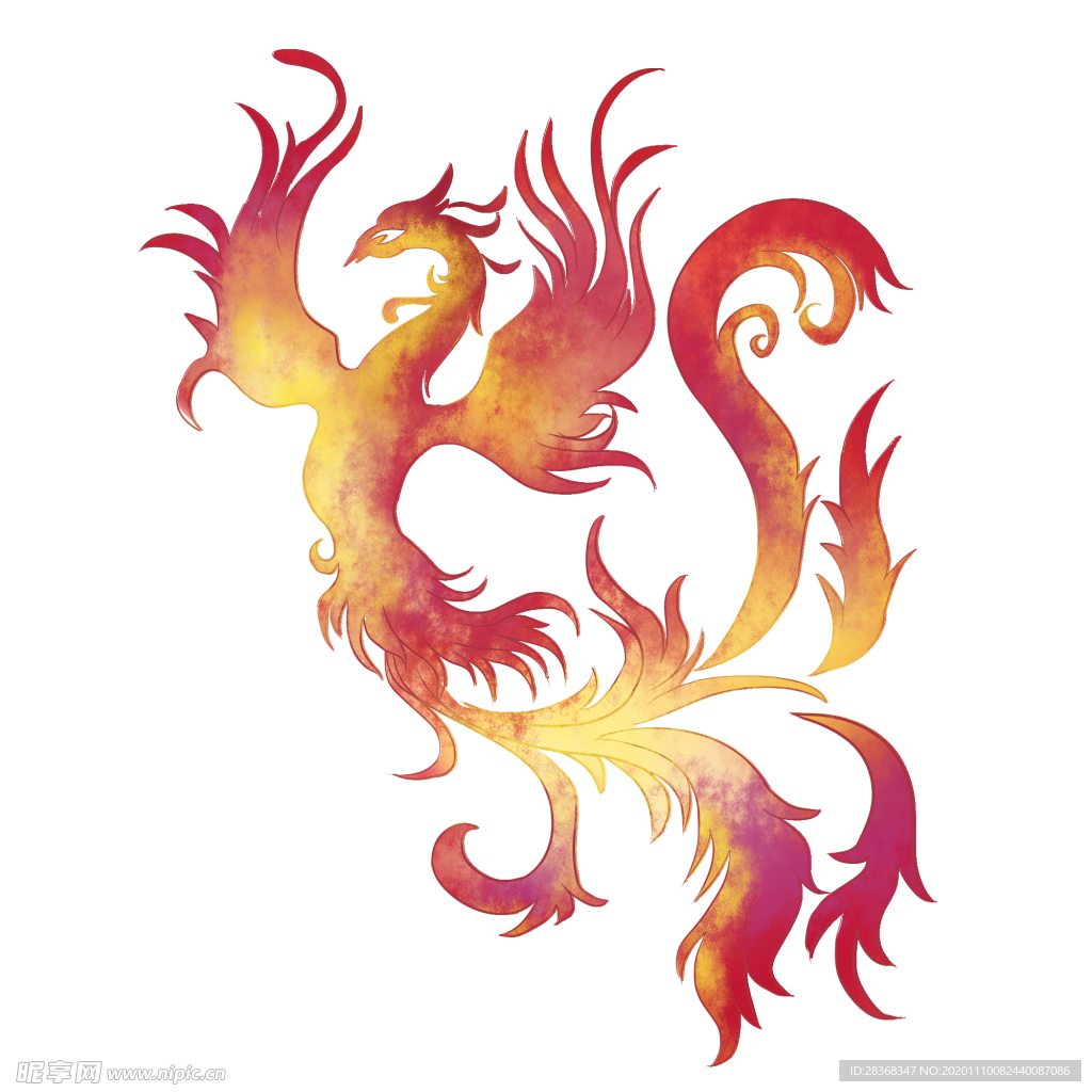 国潮凤凰插画