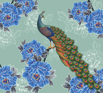 孔雀花朵花纹壁纸背景素材