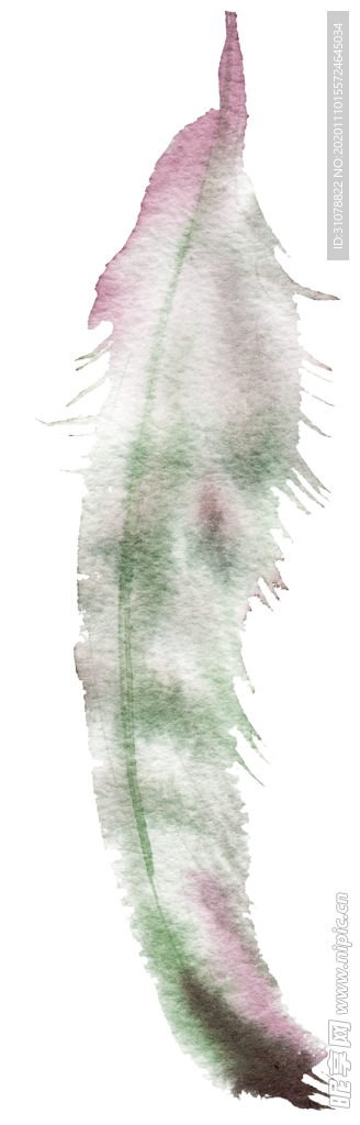 波西米亚风格水彩花朵