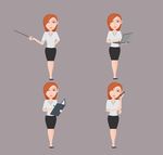 商务女性矢量