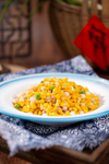 鸡头米炒虾仁玉米