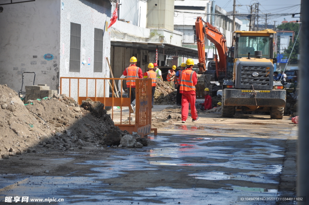 市政排水改造工地护栏工地现场